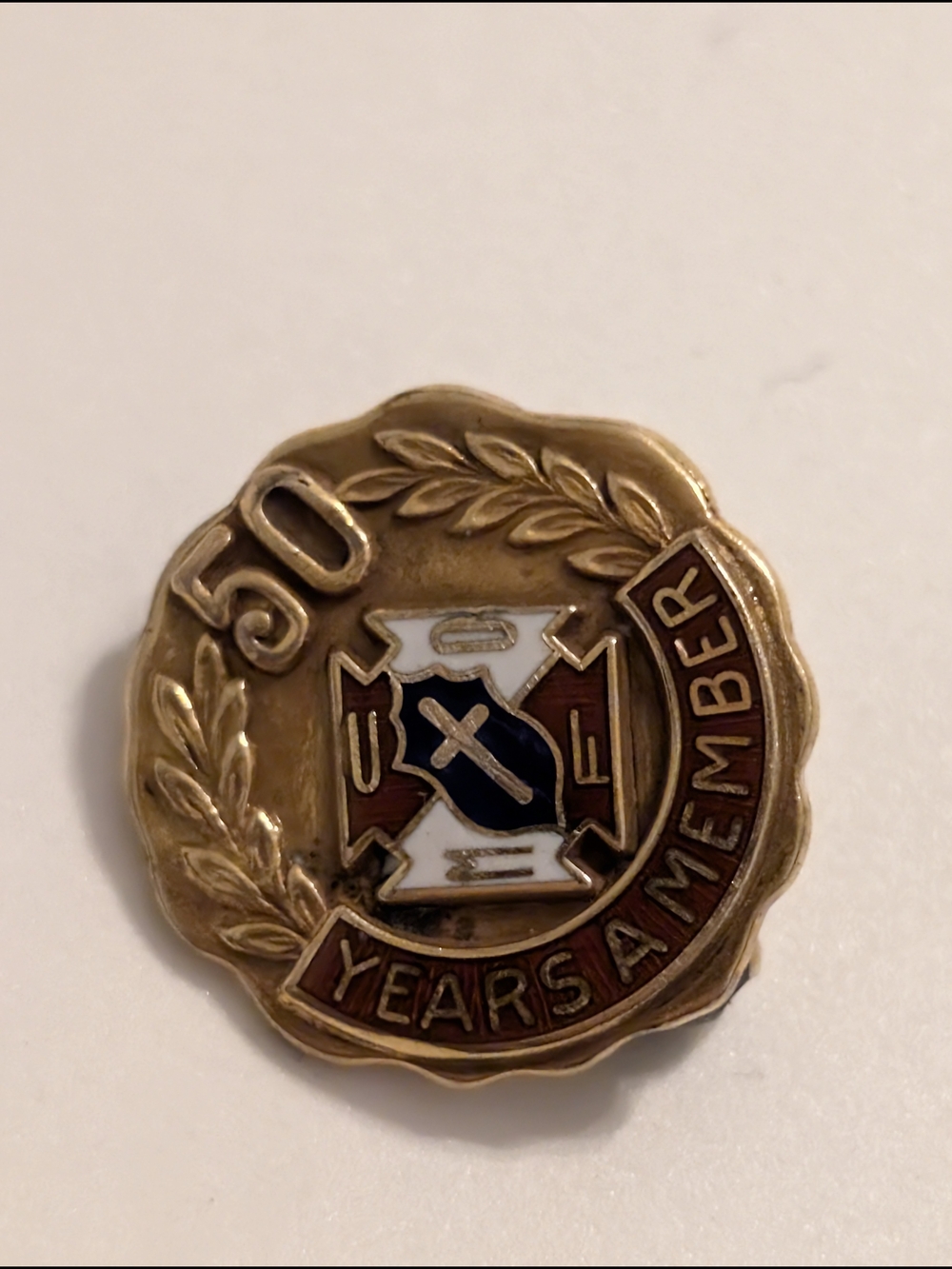 50 Years Member Religious  Membership Pin Gold Filled